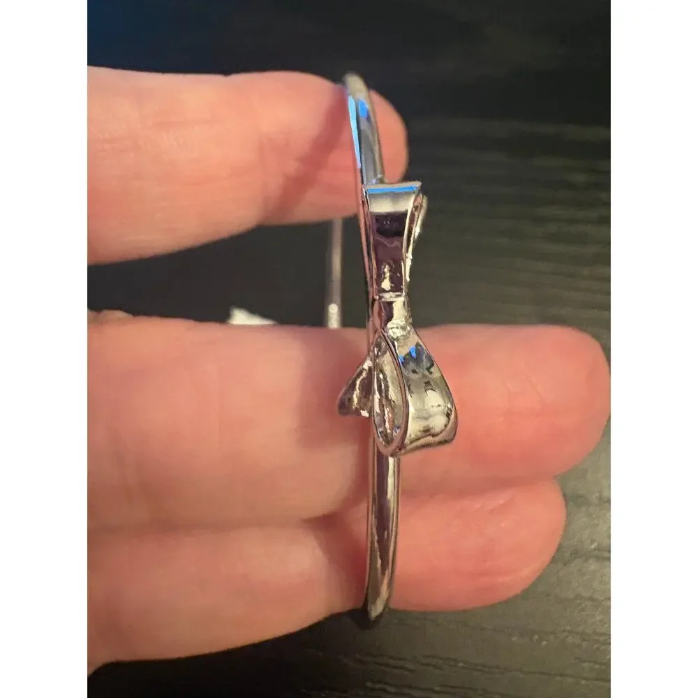 Vintage Kate Spade Bow Hinged Bangle 6.75”